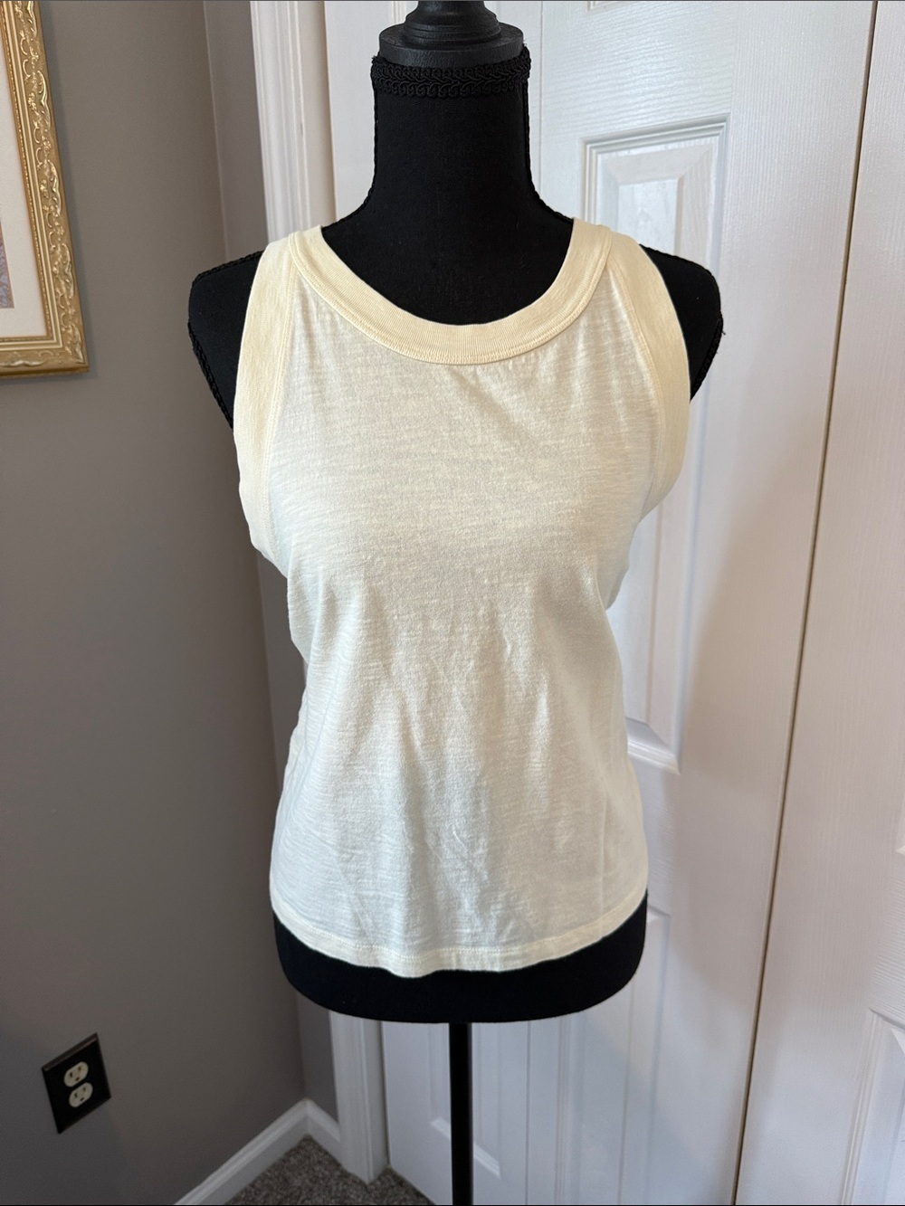 90’s Cropped Organic Slub Cotton Tank Top